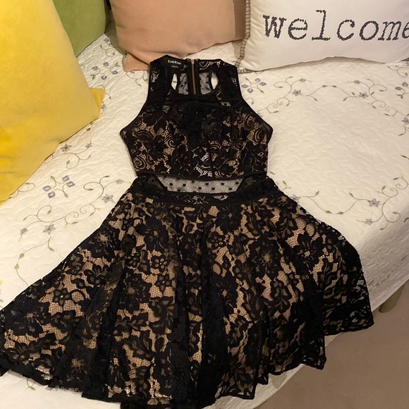 Bebe black lace dress
